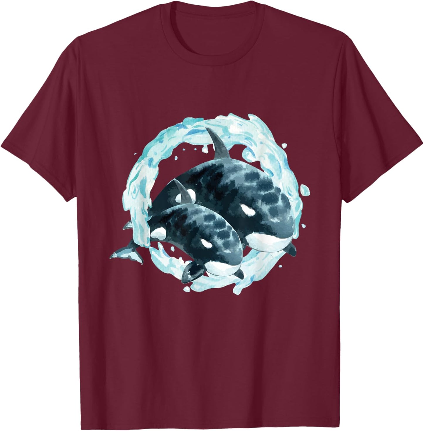 Whale Lover Art - Whales Marine Biologist Wildlife T-Shirt - T-Shirt | Maroon
