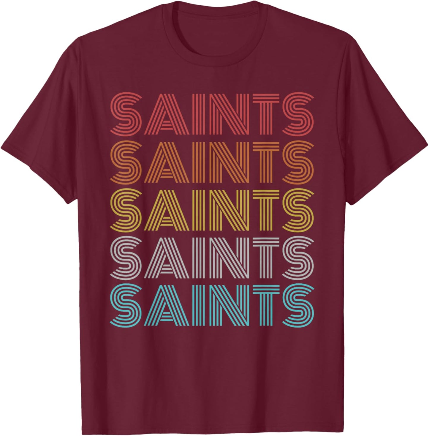 Retro Vintage Saints T-Shirt - T-Shirt | Maroon