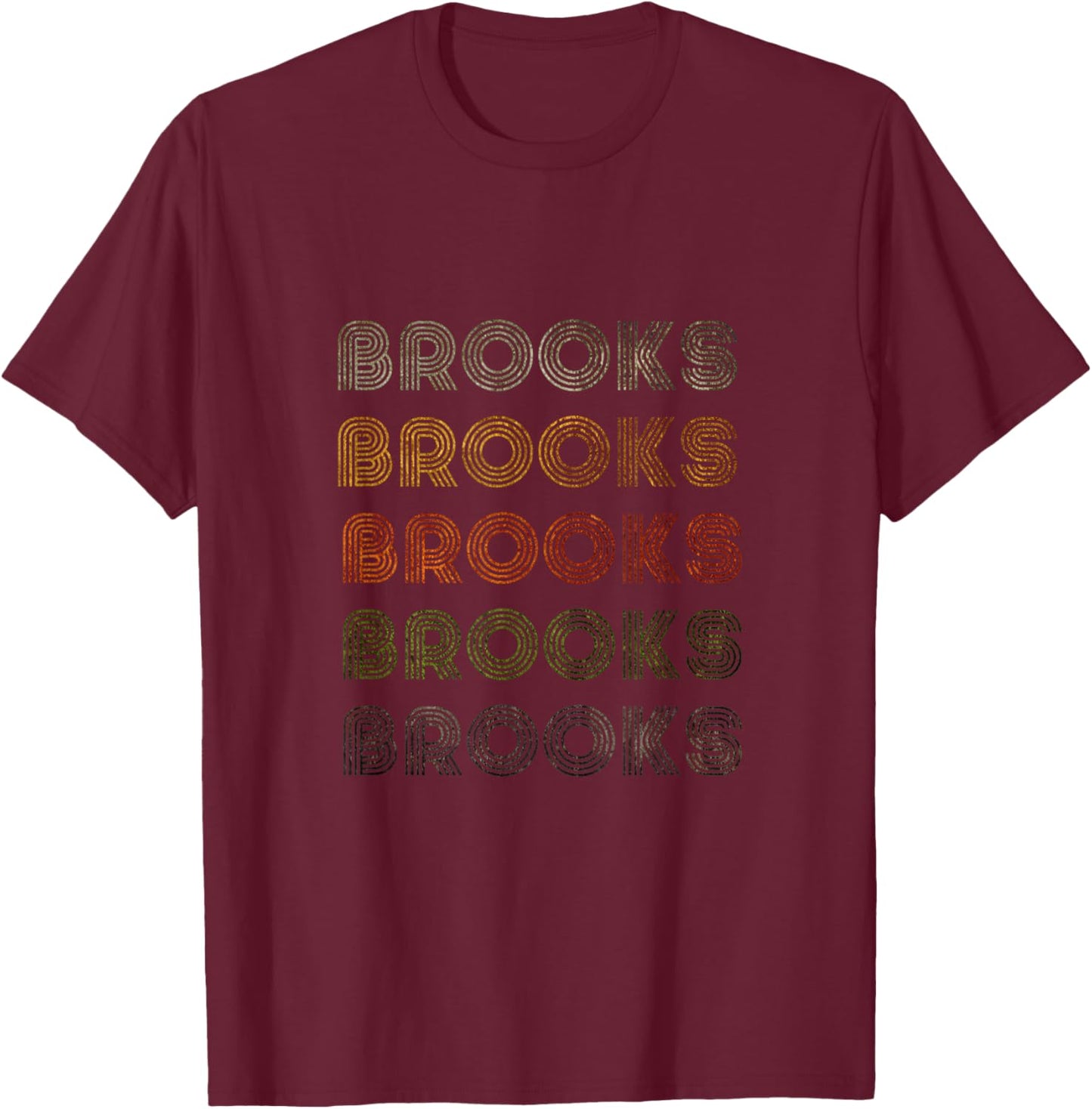 Love Heart Brooks Grunge/Vintage Style Black Brooks T-Shirt - T-Shirt | Maroon