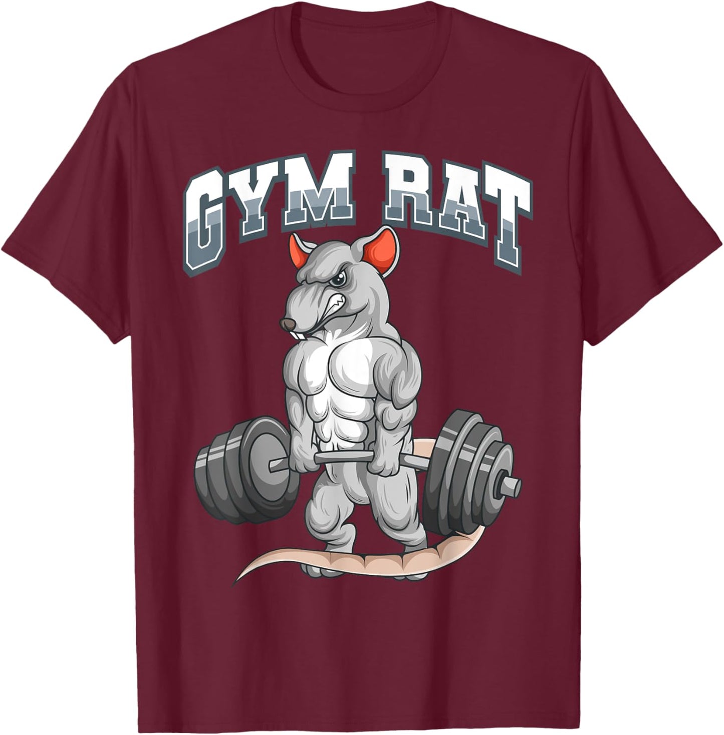 Gym Rat Fitness Bodybuilding T-Shirt - T-Shirt | Maroon