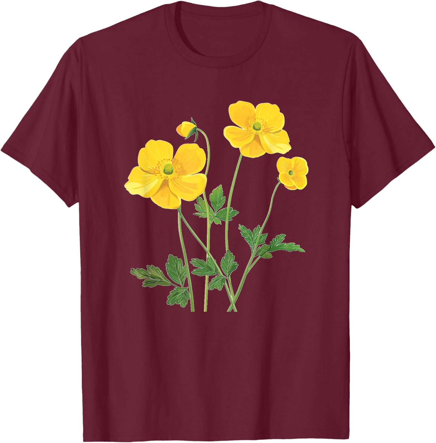 Pretty Buttercup Costume for Flowers Lovers T-Shirt - T-Shirt | Maroon