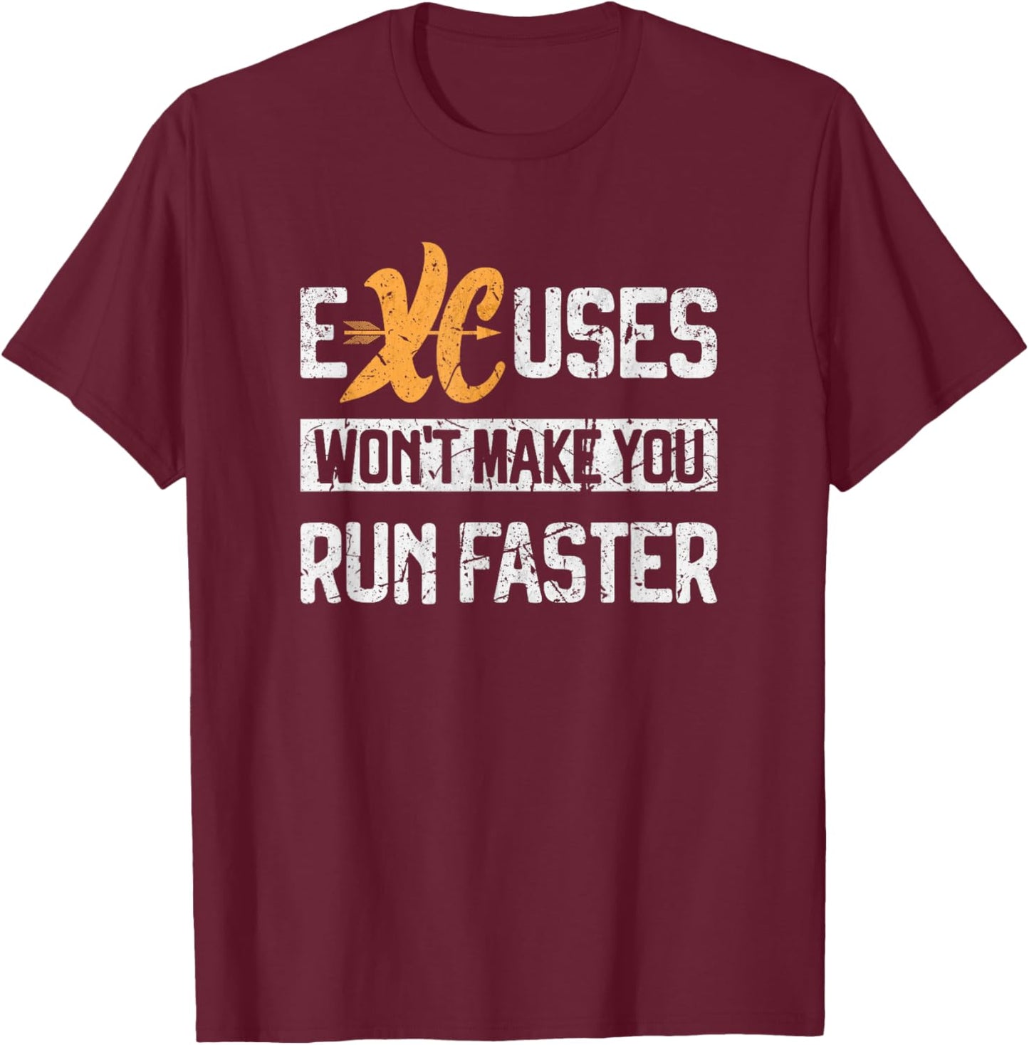Cross Country Running Excuses Track and Field T-Shirt - T-Shirt | Maroon