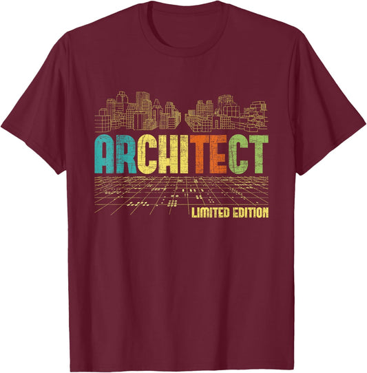 Architect Limited Edition - Planner Architecture Building T-Shirt - T-Shirt | Maroon