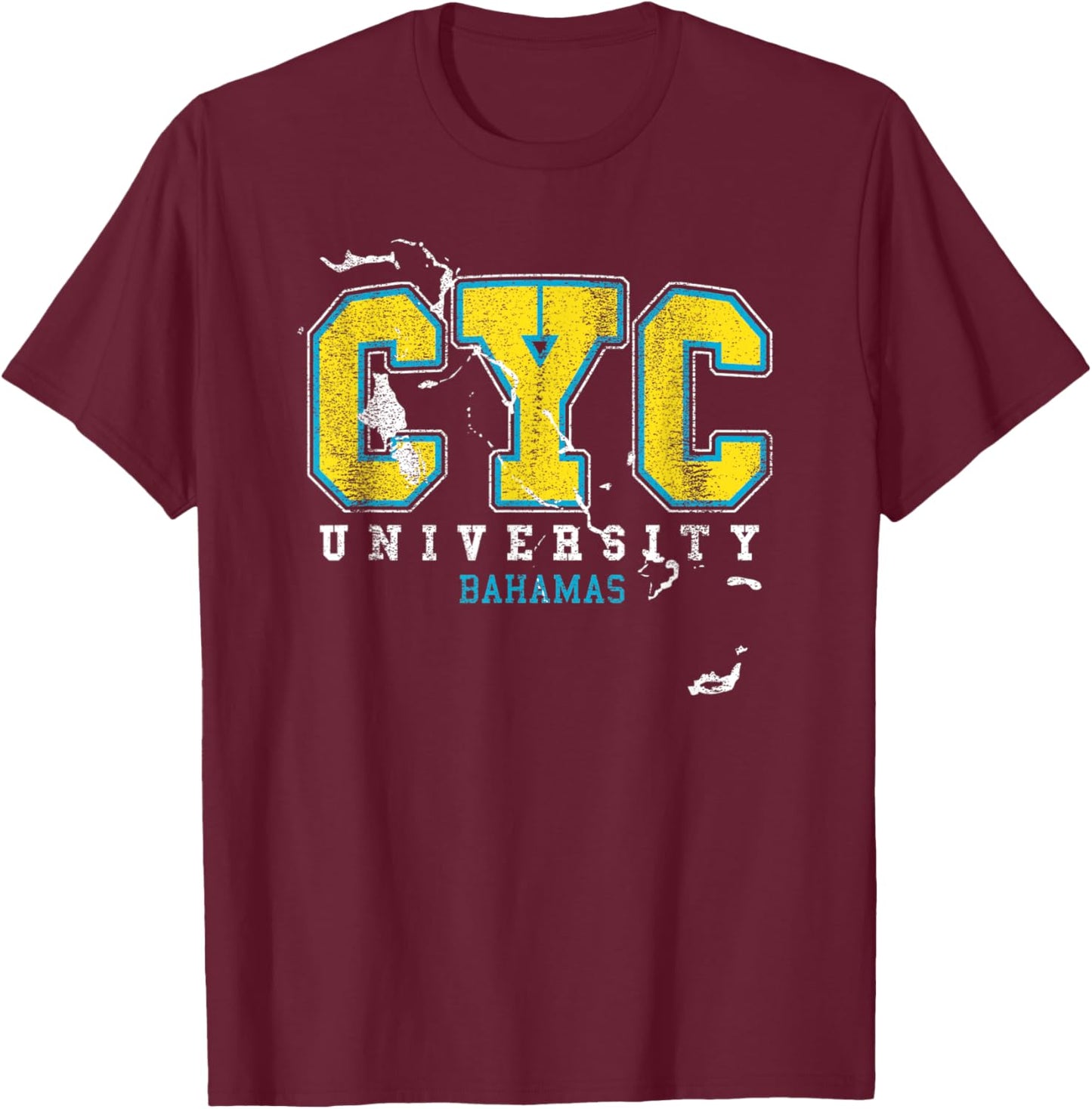 Bahamian Funny Nassau Bahamas Flag Souvenir Travel Vacation T-Shirt - T-Shirt | Maroon