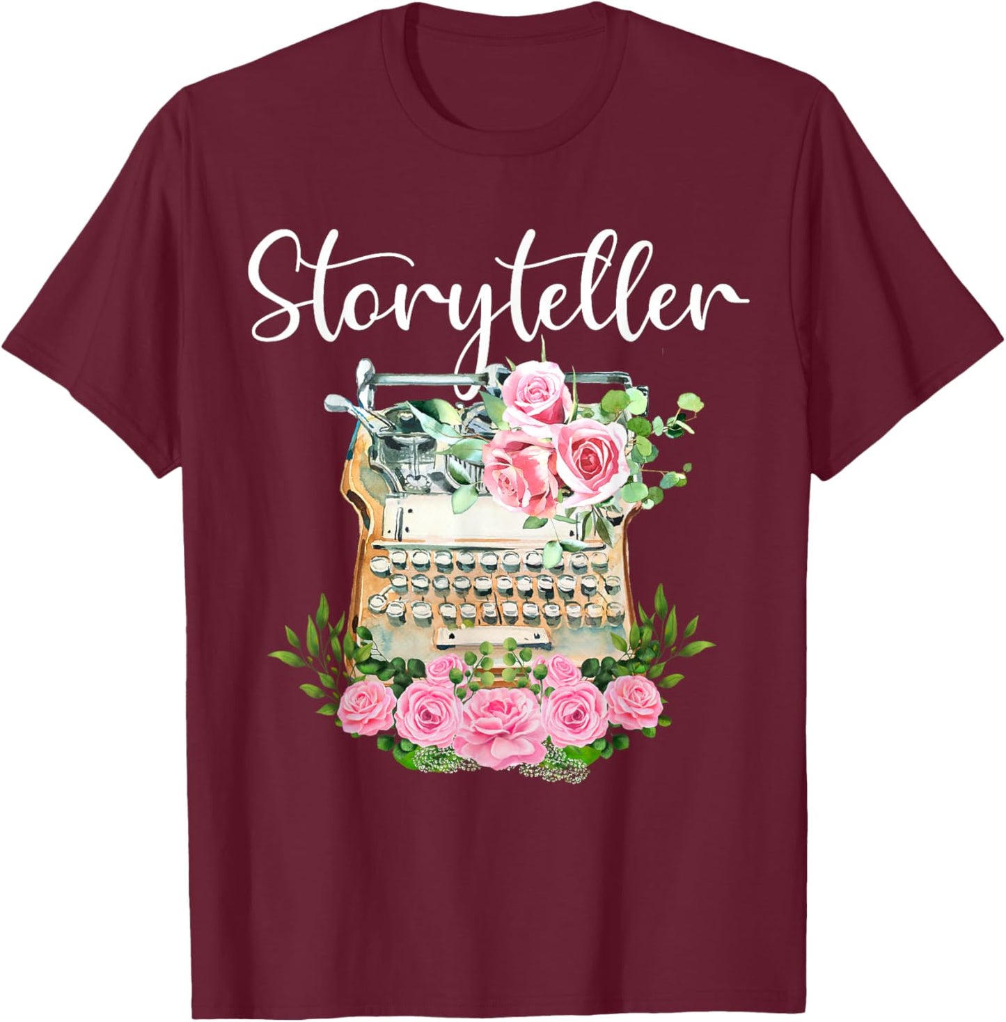 Storyteller Writer Journalist Blogger Writing T-Shirt - T-Shirt | Maroon