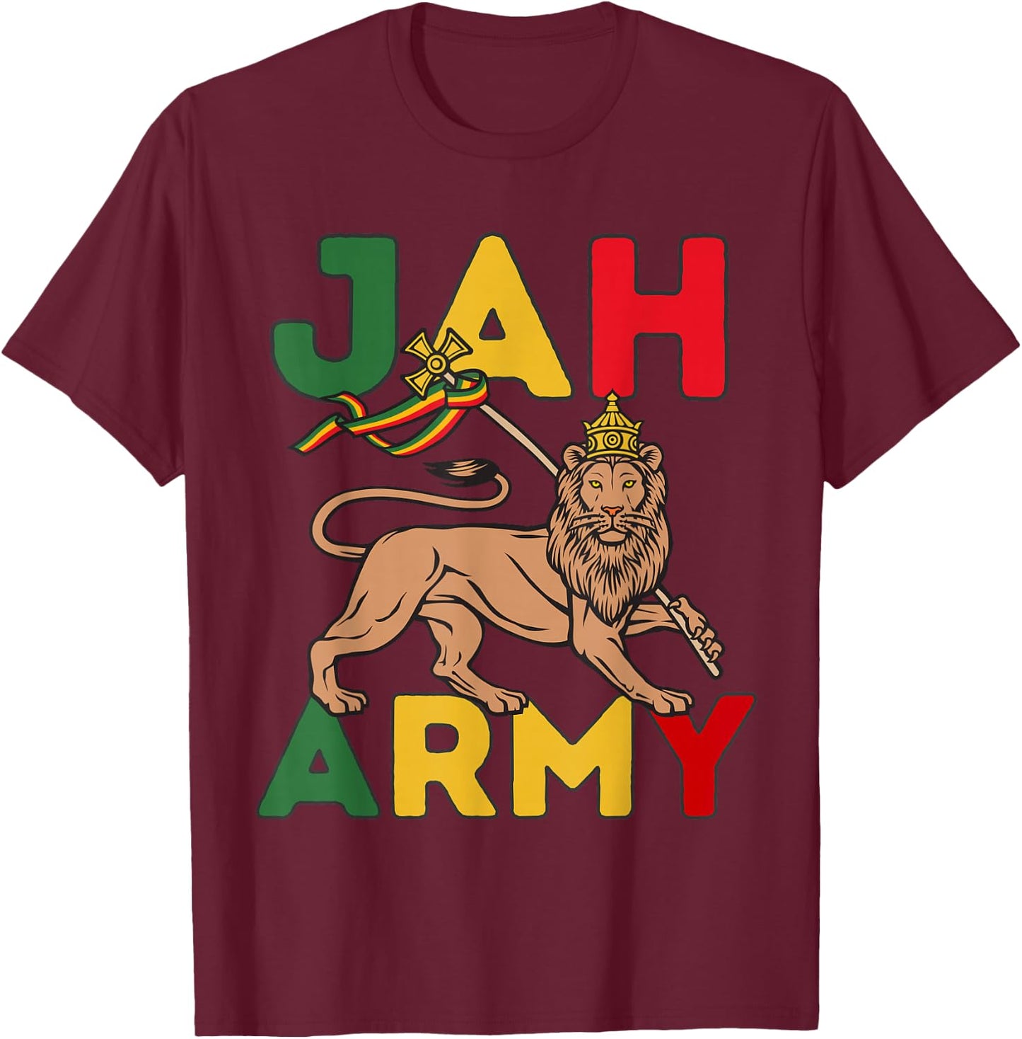 Part of the Jah Army T-Shirt - T-Shirt | Maroon