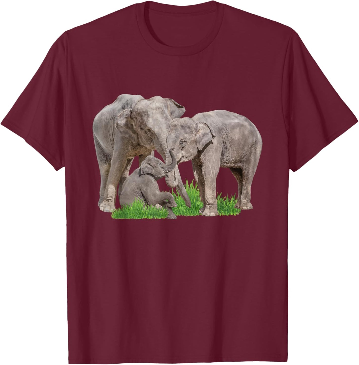 Elephant Family - Zookeeper Zoologist Wildlife Safari Lover T-Shirt - T-Shirt | Maroon