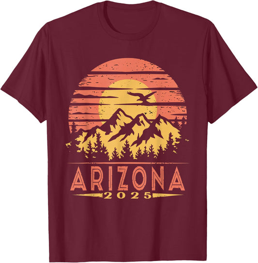 Arizona 2025 Family Trip Friends Group Vacation Matching T-Shirt - T-Shirt | Maroon