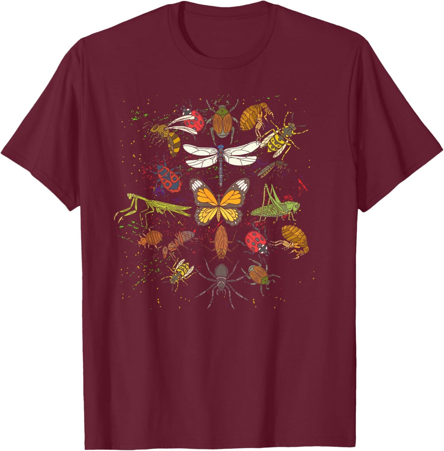 Entomology Insect Collection Biology Nature Beetle T-Shirt - T-Shirt | Maroon