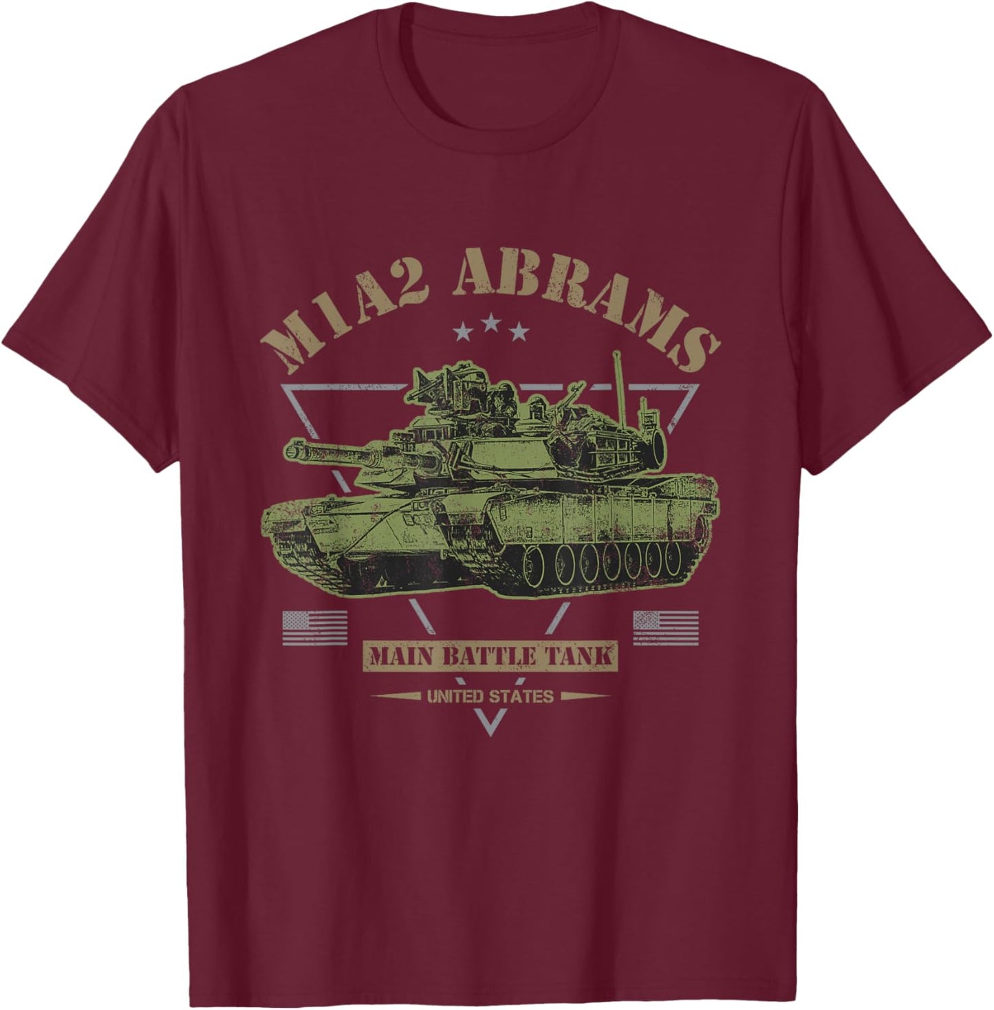 M1A2 Abrams T-Shirt - T-Shirt | Maroon