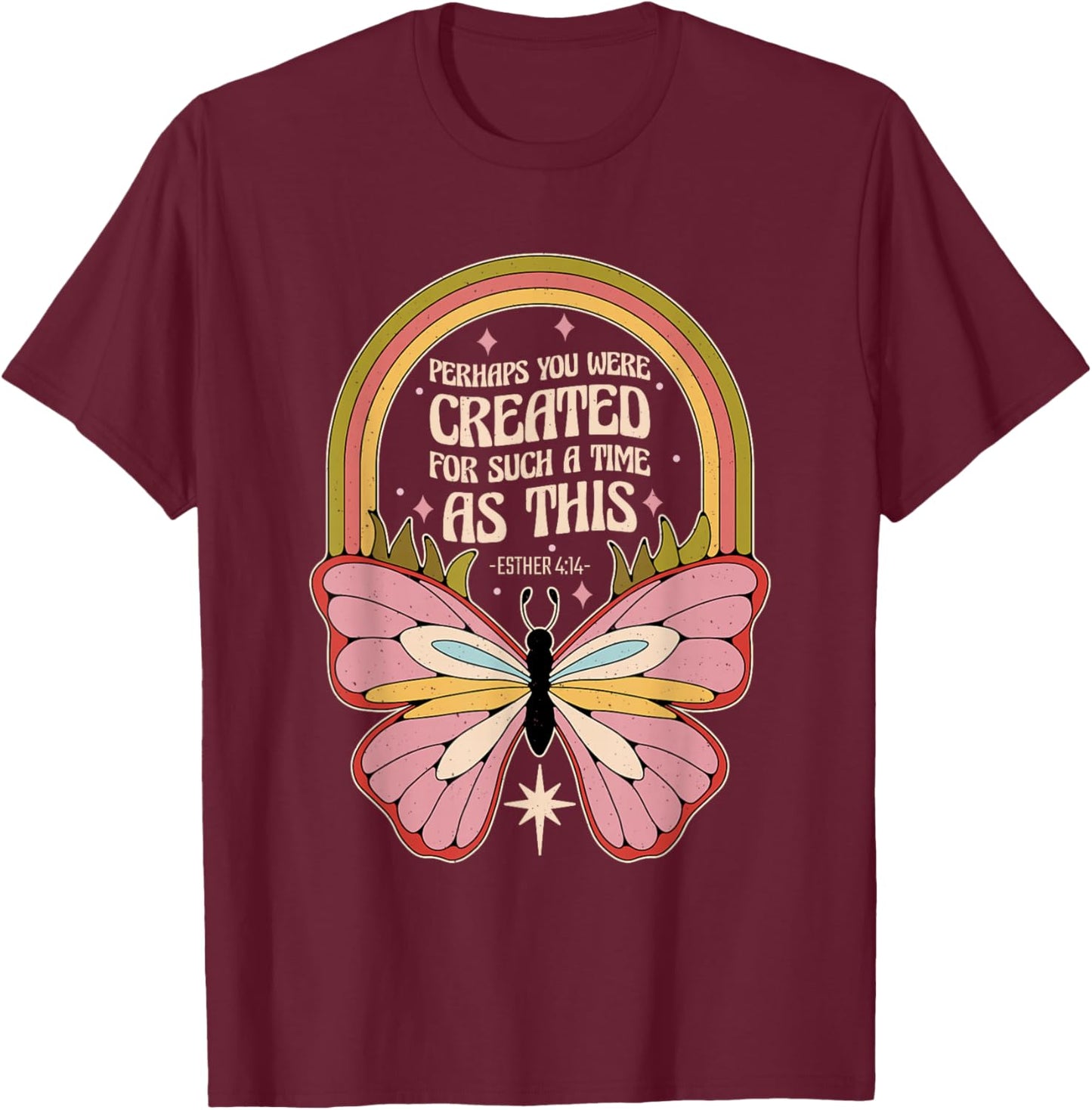 Christian Religious Esther 4 14 T-Shirt - T-Shirt | Maroon