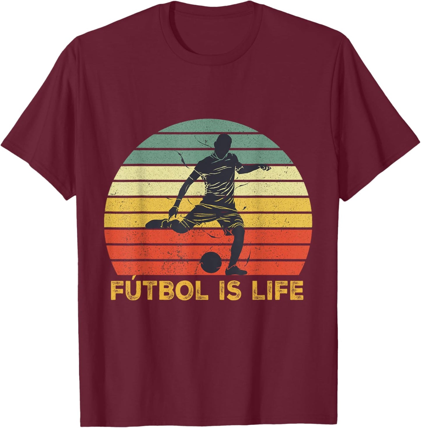 Futbol Is Life shirt T-Shirt - T-Shirt | Maroon