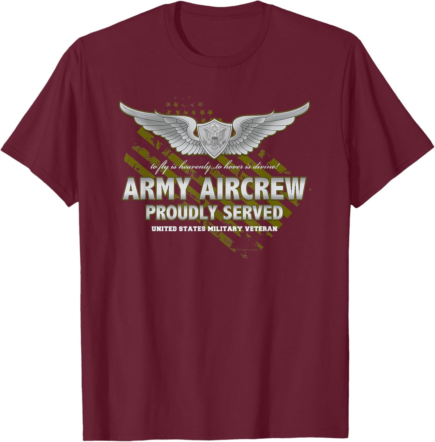 Army Aircrew Proudly Served T-Shirt - T-Shirt | Maroon