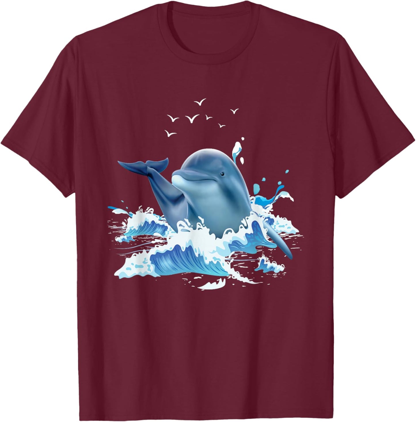 Dolphin Lover Zookeeper Marine Biologist Sea Animal Lover T-Shirt - T-Shirt | Maroon