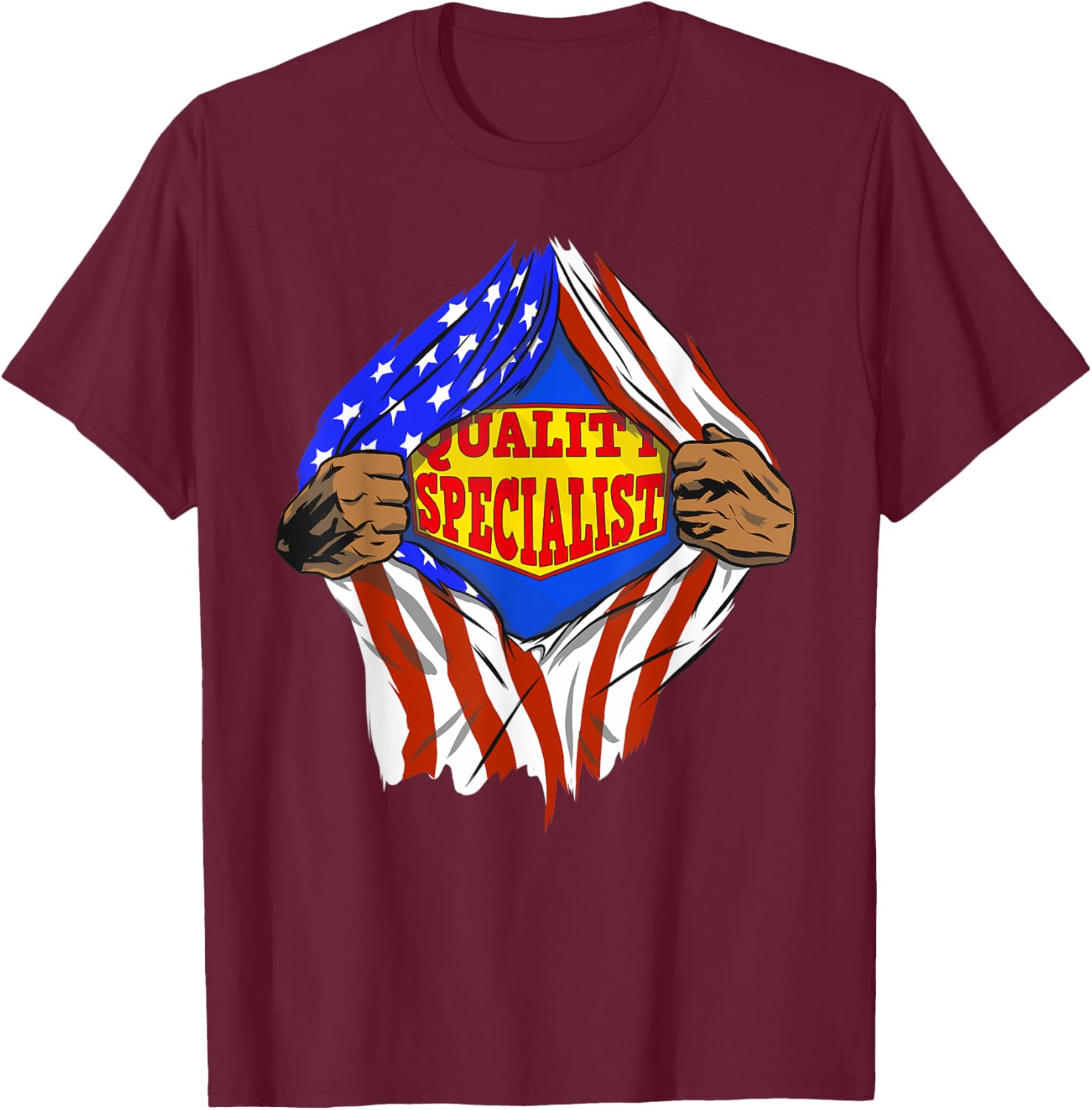Funny Super Quality Specialist Hero Job T-Shirt - T-Shirt | Maroon