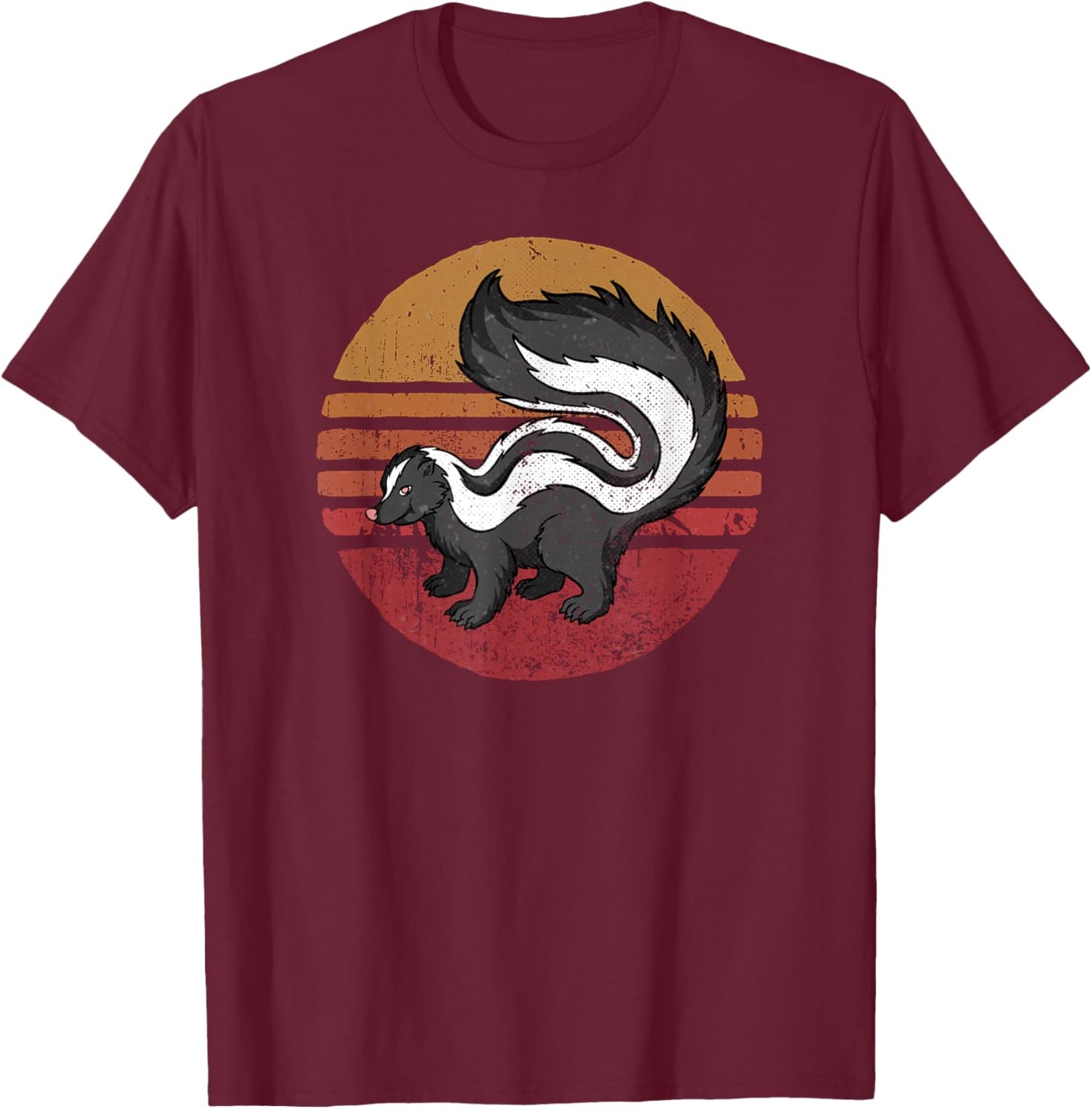 Vintage Skunk Retro Style Skunk Lover T-Shirt - T-Shirt | Maroon