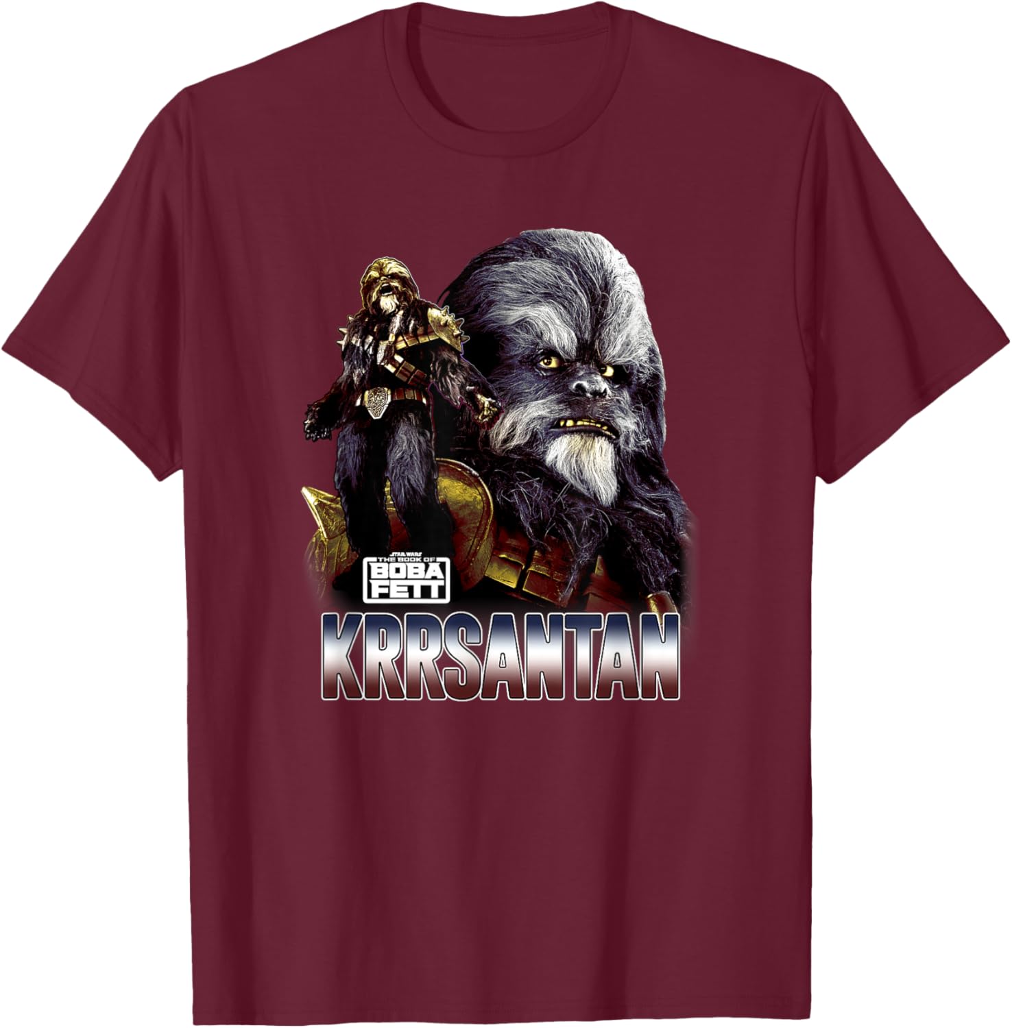 Star Wars: The Book Of Boba Fett Krrsantan Photo Real Poster T-Shirt - T-Shirt | Maroon