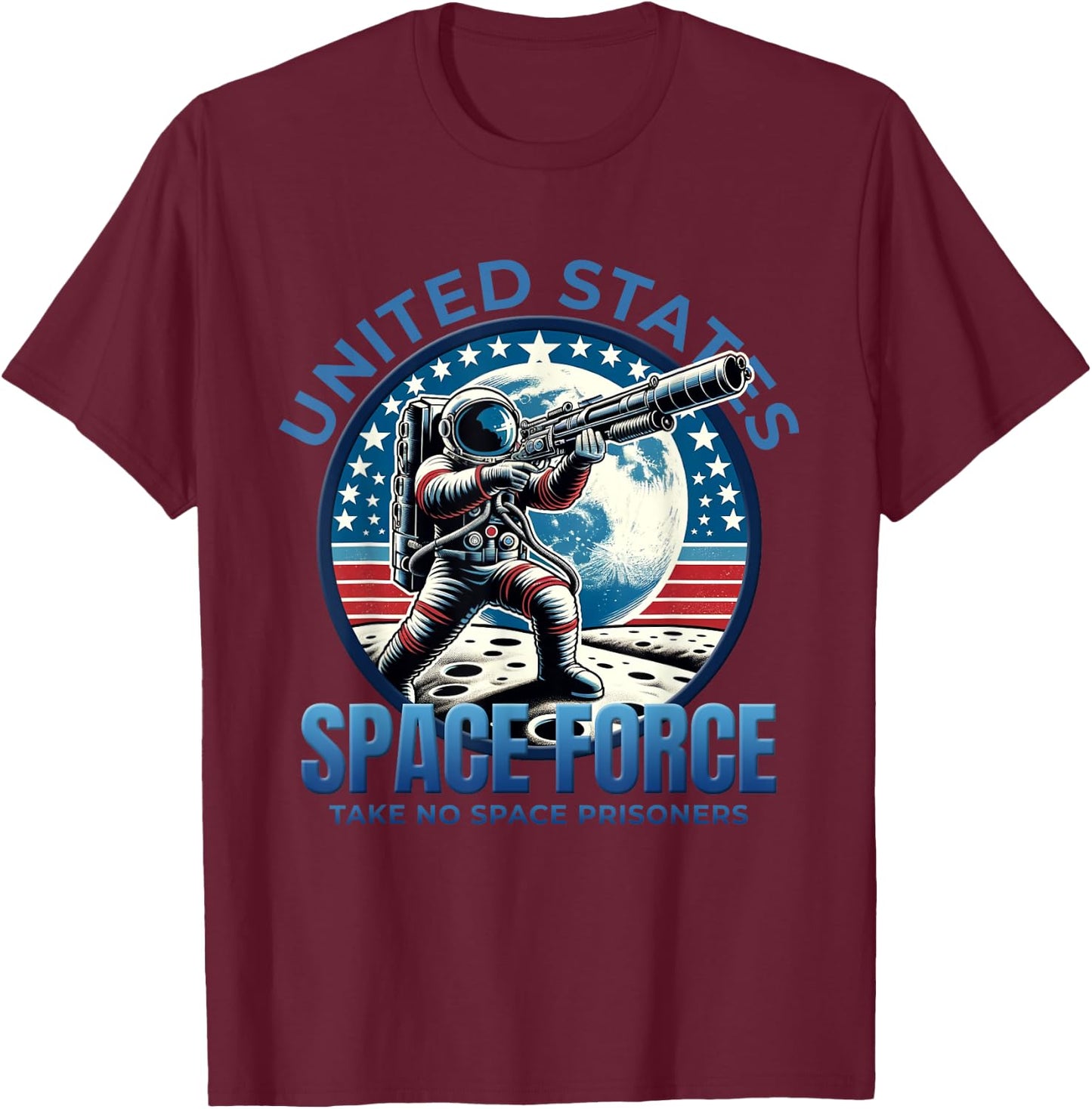 Badass Space Force! T-Shirt - T-Shirt | Maroon