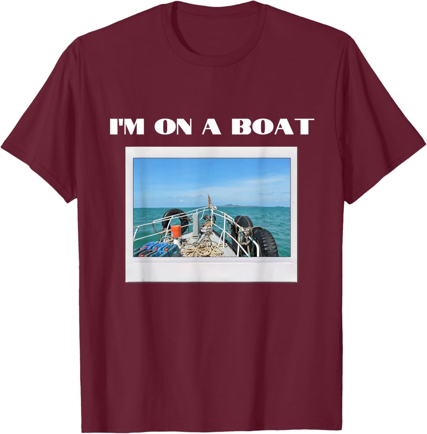 I’m on a boat summer holiday design Women Kids T-Shirt - T-Shirt | Maroon