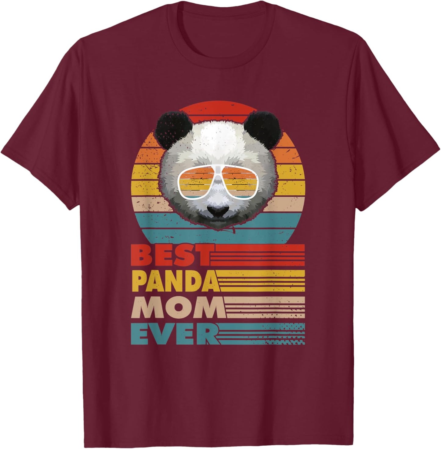 Best Panda Mom Ever for a Panda Lover Mothersday T-Shirt - T-Shirt | Maroon