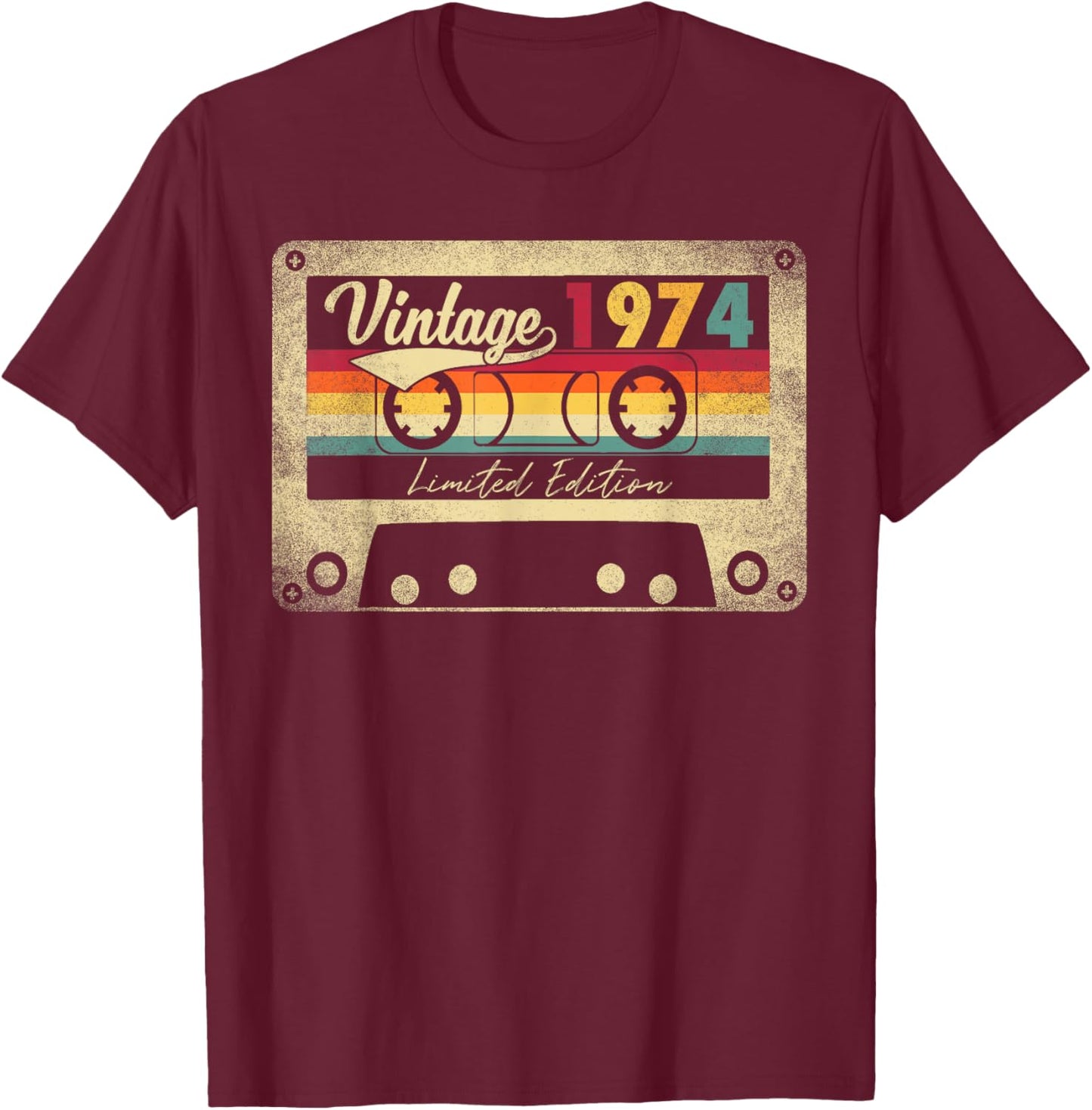 Limited Edition Vintage Best Of 1974 48th Birthday Gift T-Shirt - T-Shirt | Maroon