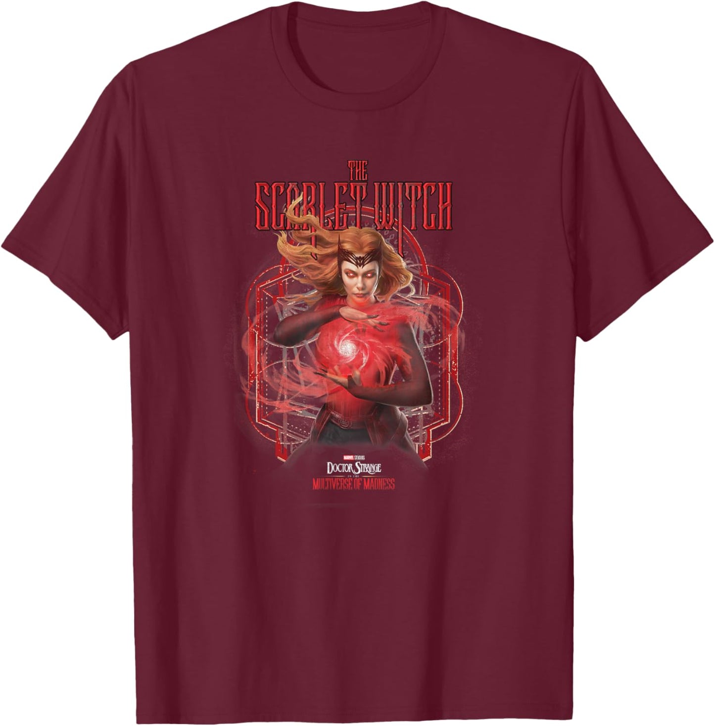 Marvel Doctor Strange 2 The Scarlet Witch Energy Blast T-Shirt - T-Shirt | Maroon