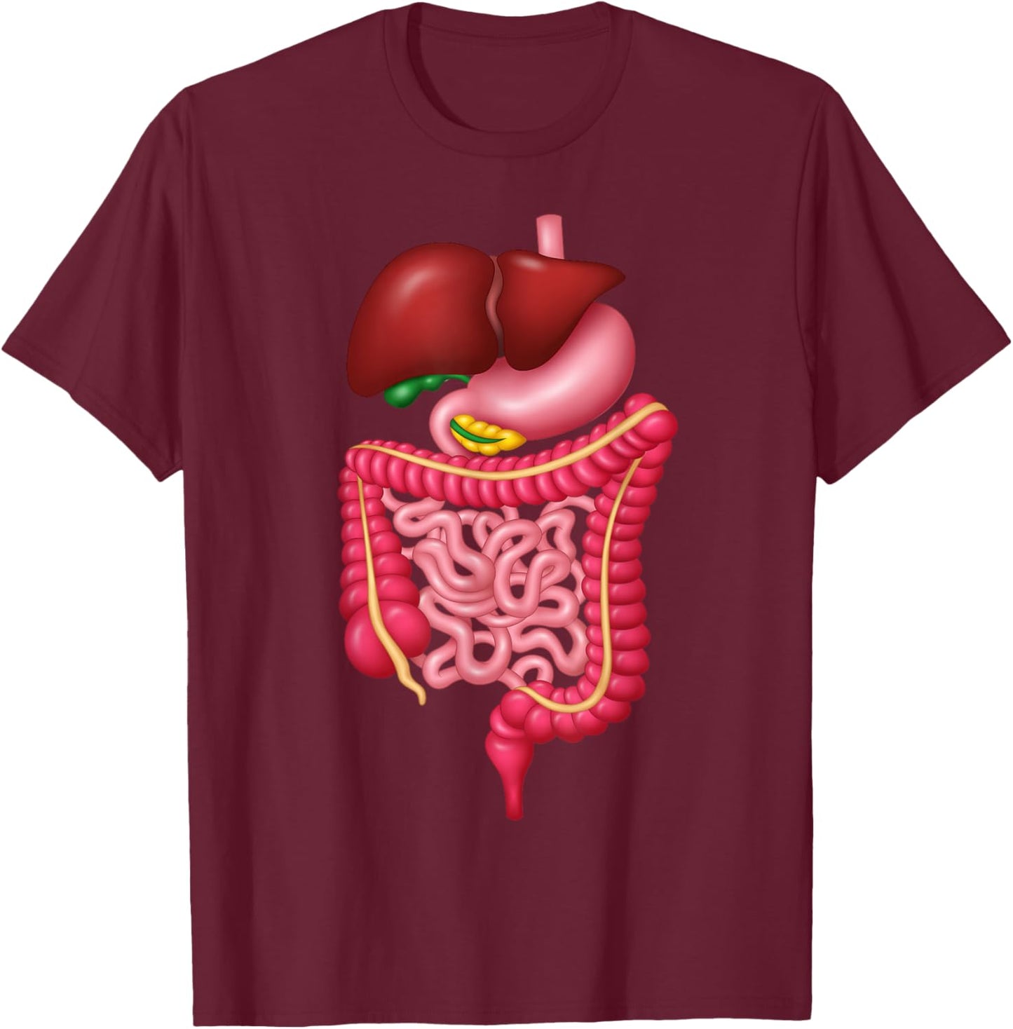 Digestive System Endoscopy Tech Nurse Gastrointestinal T-Shirt - T-Shirt | Maroon