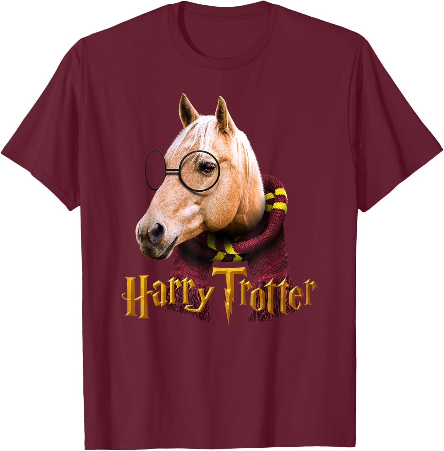 Cute American Quarter Horse Palomino colour for horse riders T-Shirt - T-Shirt | Maroon