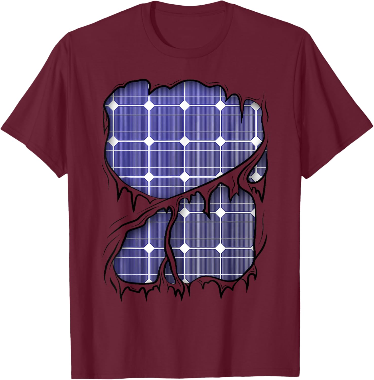 Solar Panels Inside Ecological Engineer Halloween Costume T-Shirt - T-Shirt | Maroon