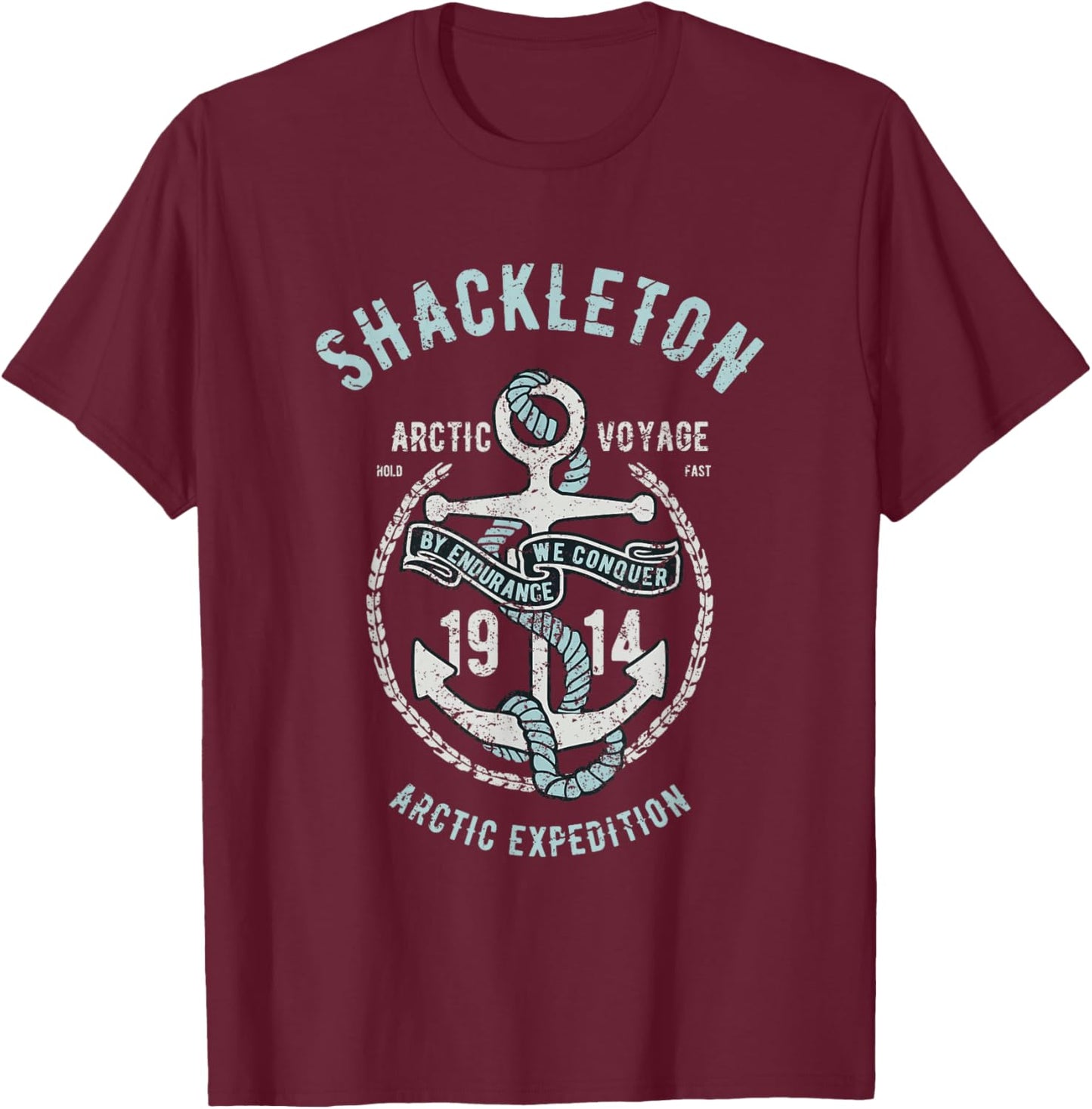 Ernest Shackleton Expedition to Antarctica T-Shirt - T-Shirt | Maroon