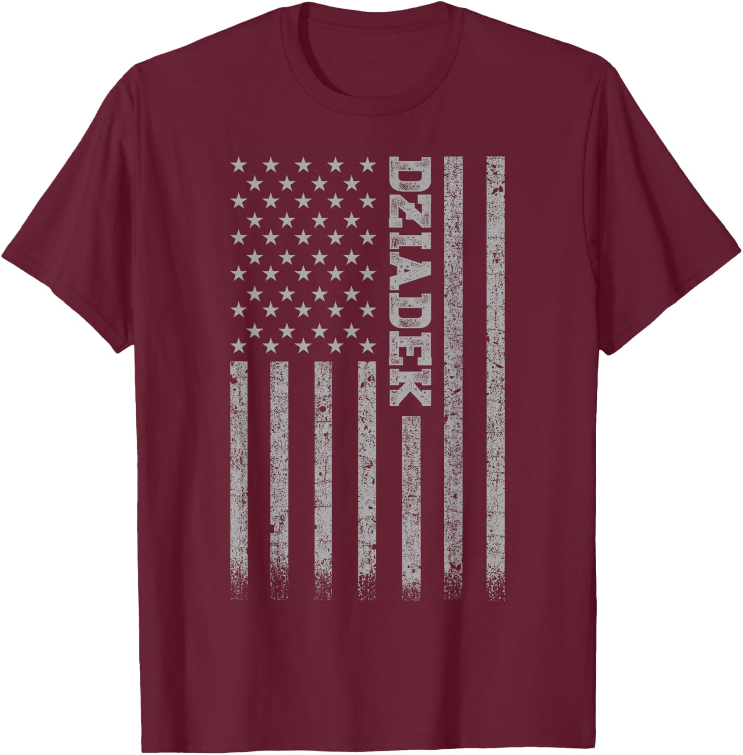 Dziadek American Flag T-Shirt - T-Shirt | Maroon