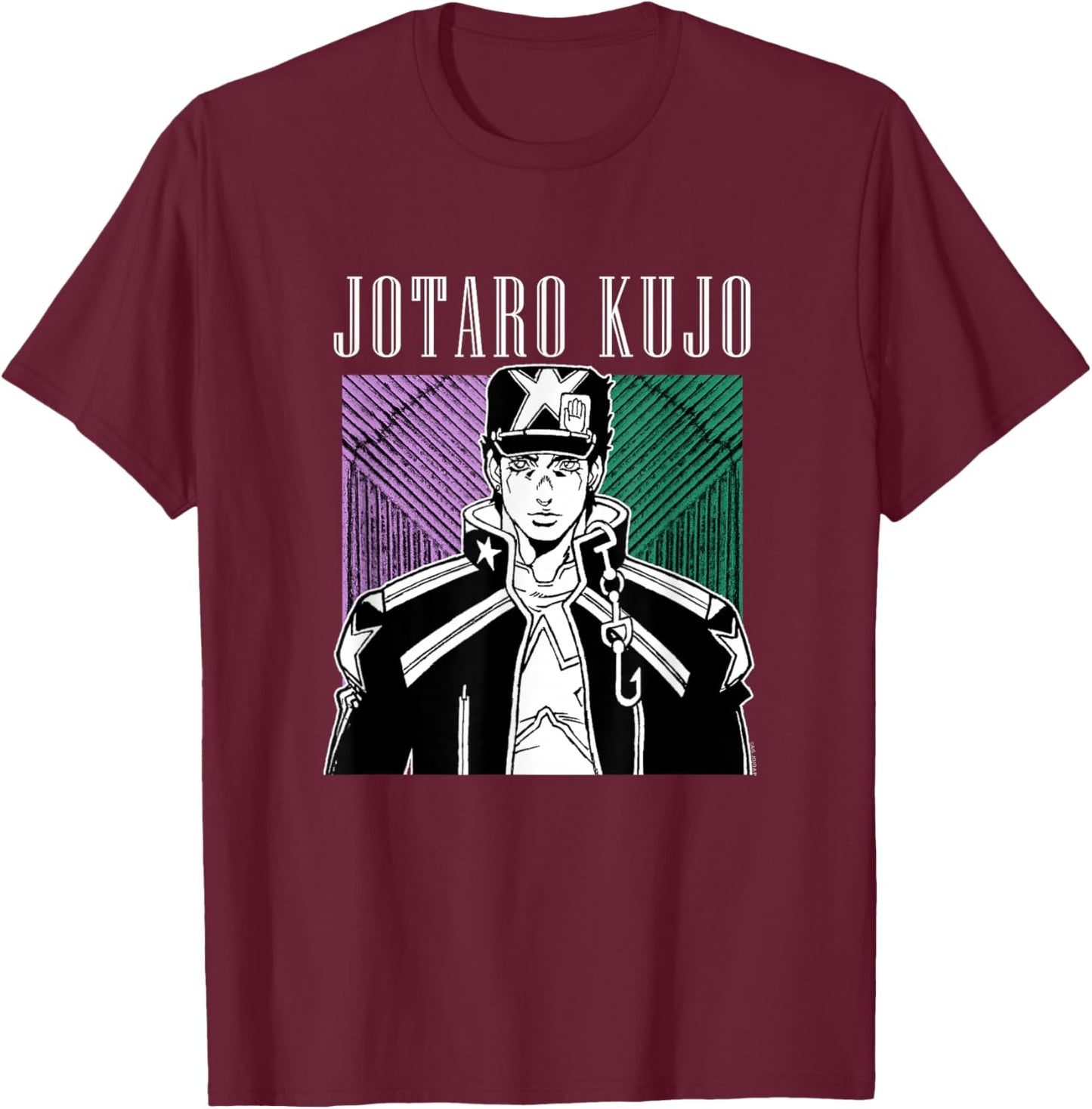 JoJo Part 6 Stone Ocean Jotaro Kujo Star Platinum The World T-Shirt - T-Shirt | Maroon
