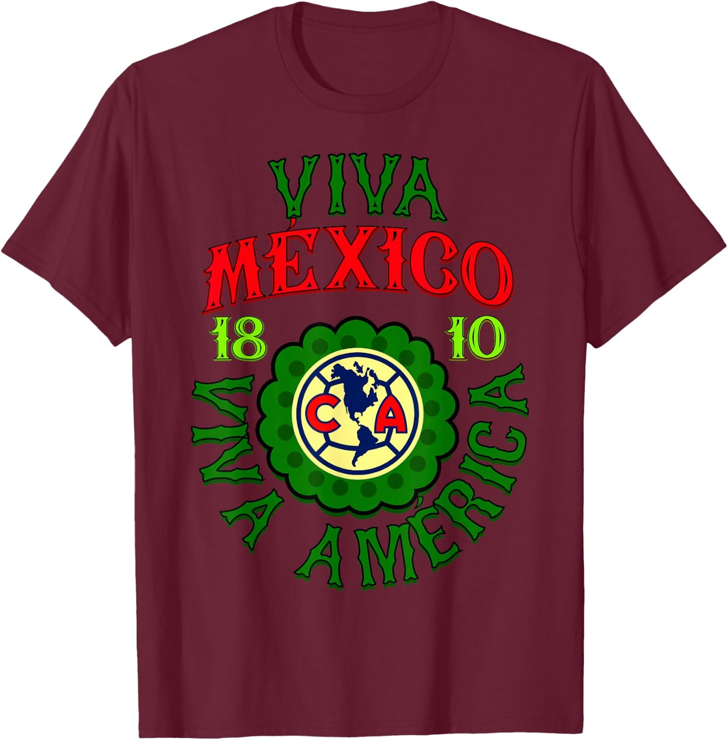 Club America - Mexico's Independence Day T-Shirt - T-Shirt | Maroon