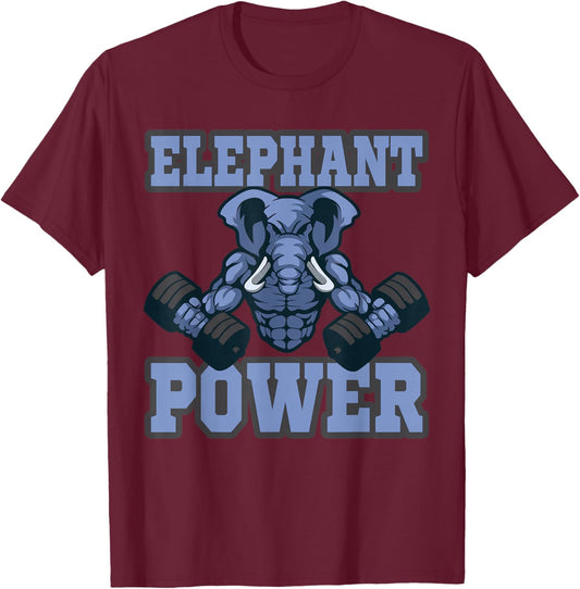 Elephant Fitness Muscles Training Weight for Weightlifter T-Shirt - T-Shirt | Maroon