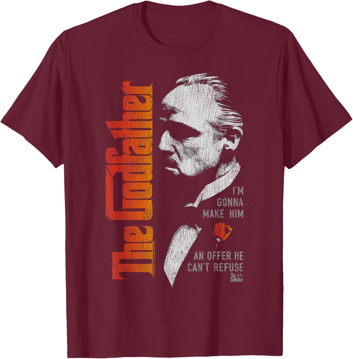 The Godfather Don Vito Corleone Movie Quote T-Shirt - T-Shirt | Maroon