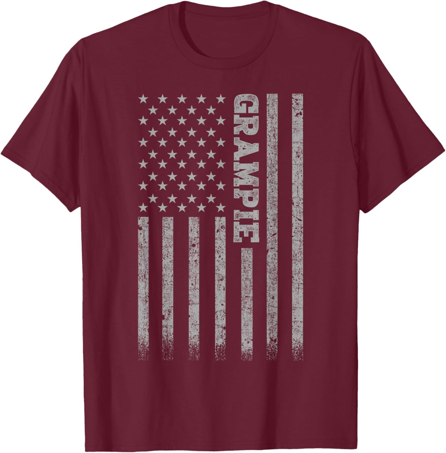 Gifts For Grampie American Flag T-Shirt - T-Shirt | Maroon