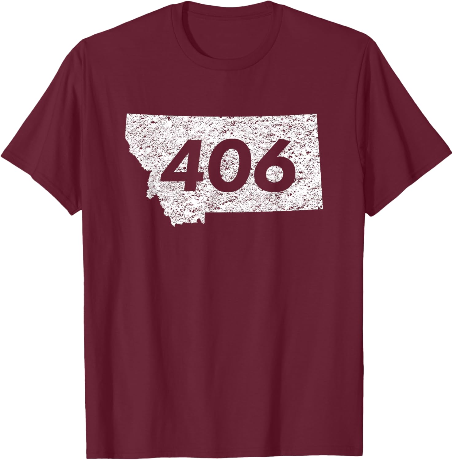 The Montana Moose Co Montana Retro Vintage Outdoors Mountain Graphic Design T-Shirt - T-Shirt | Maroon