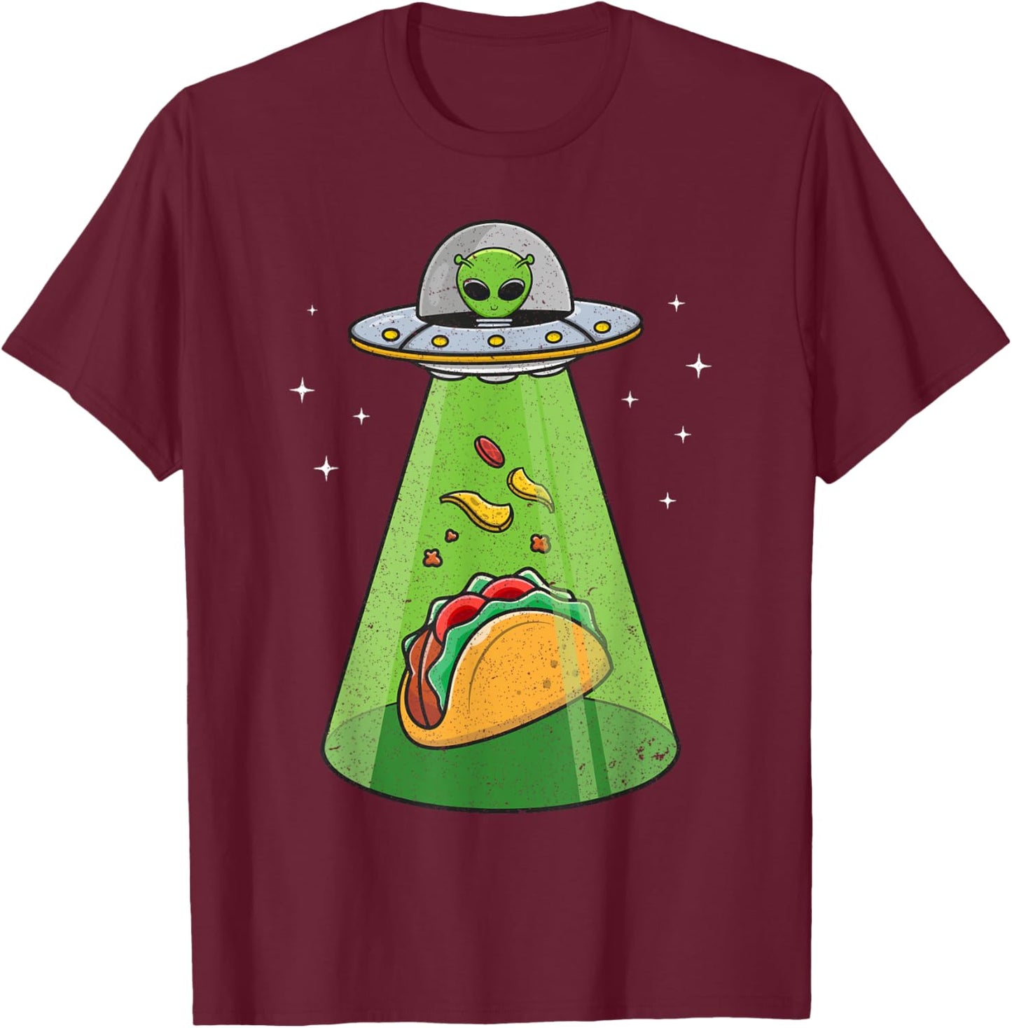 Alien Shirt UFO Abduction, Funny Tacos for Aliens Lover T-Shirt - T-Shirt | Maroon