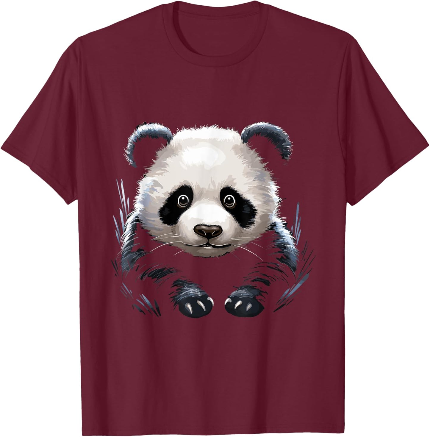 Panda Happy fun graphic great for School Anime Japanese T-Shirt - T-Shirt | Maroon