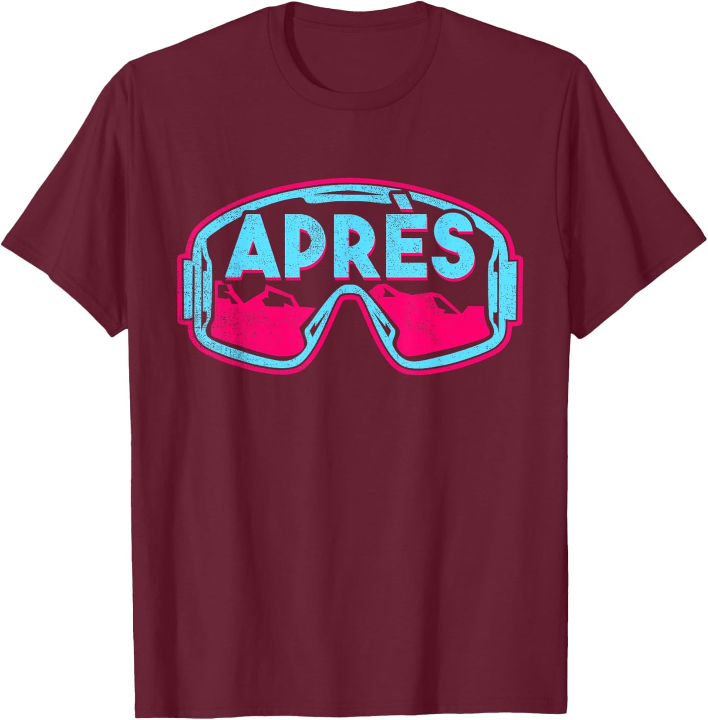 Après, Retro Ski Snowboard Vintage 80s 90s Skiing Outfit T-Shirt - T-Shirt | Maroon