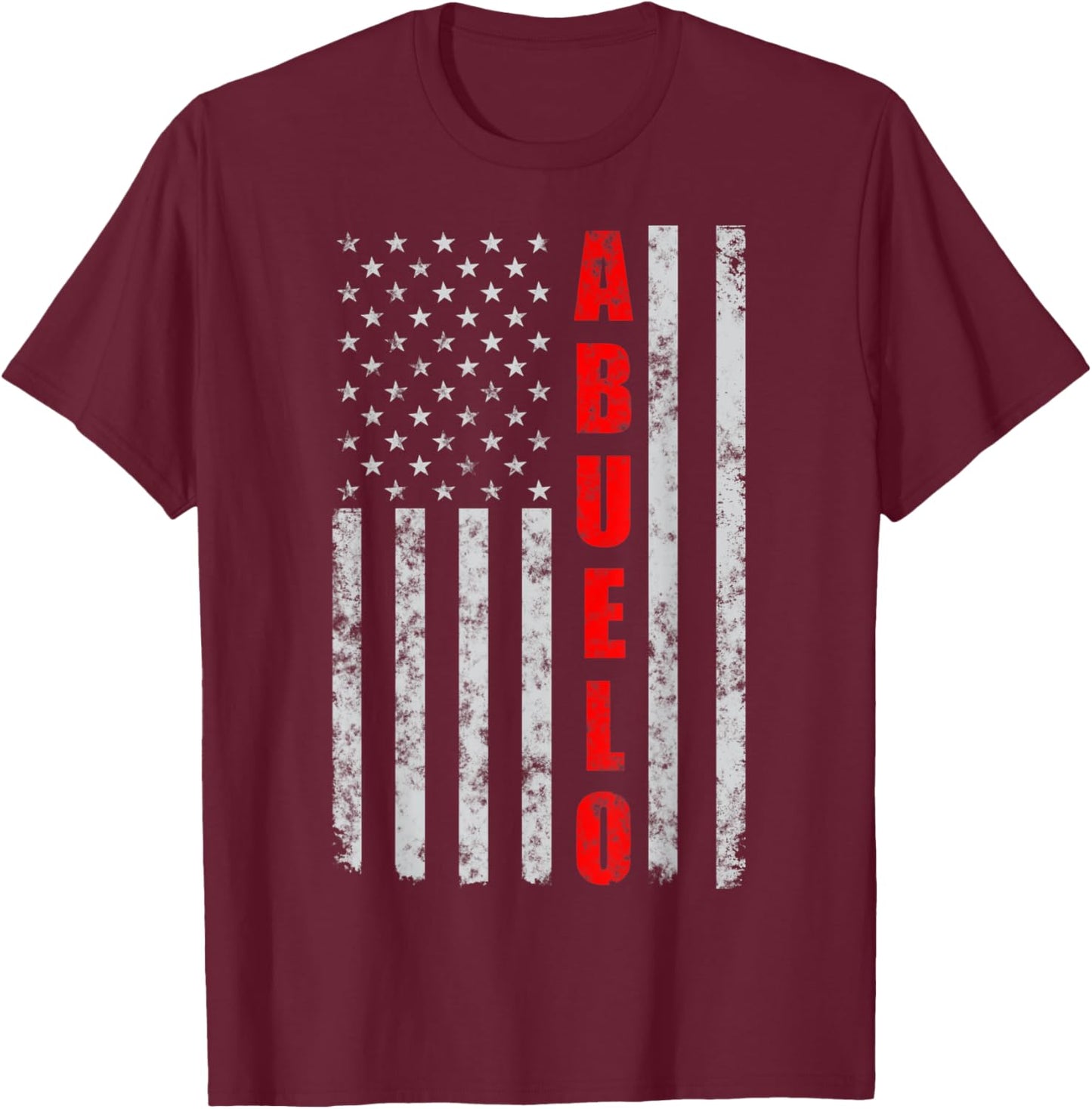 Abuelo Vintage Patriotic fathers day American Flag T-Shirt - T-Shirt | Maroon