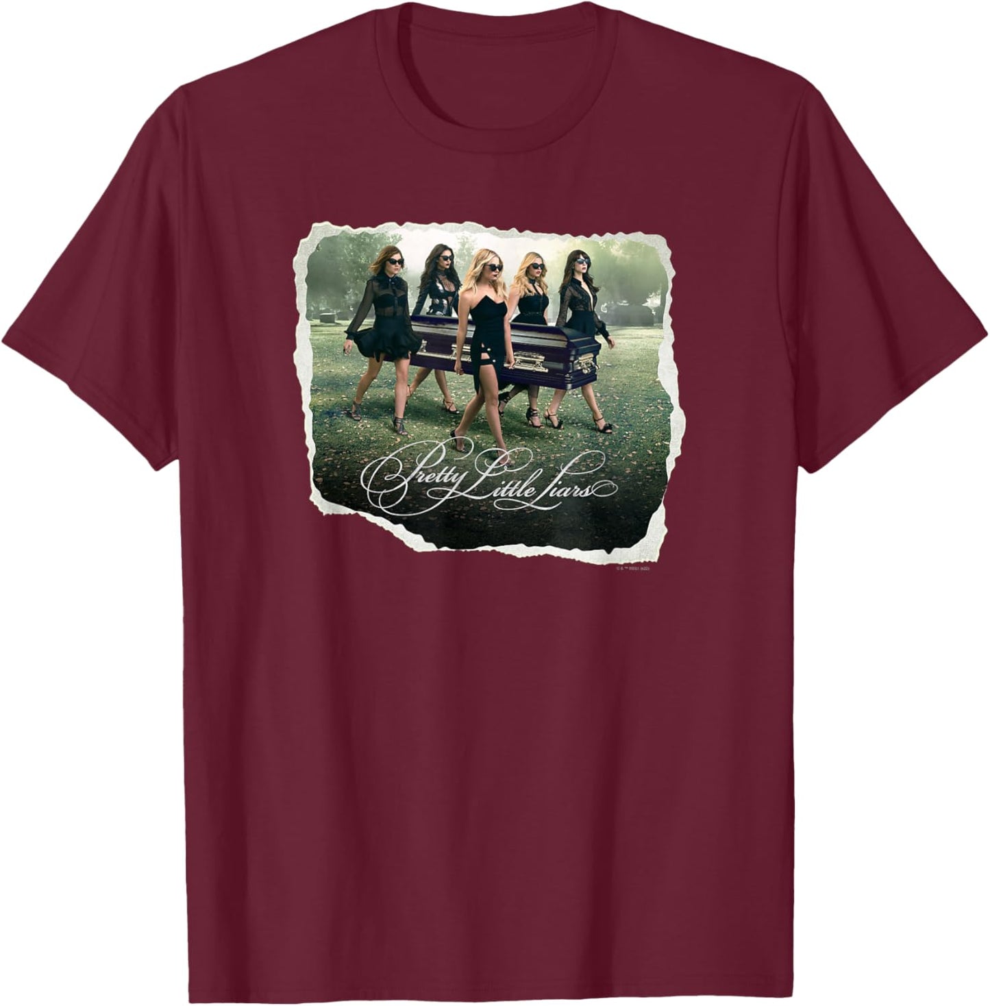 Pretty Little Liars Casket Bearer Group Photo T-Shirt - T-Shirt | Maroon