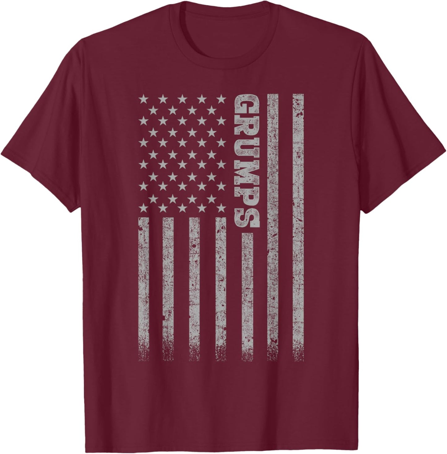 Grumps American Flag T-Shirt - T-Shirt | Maroon