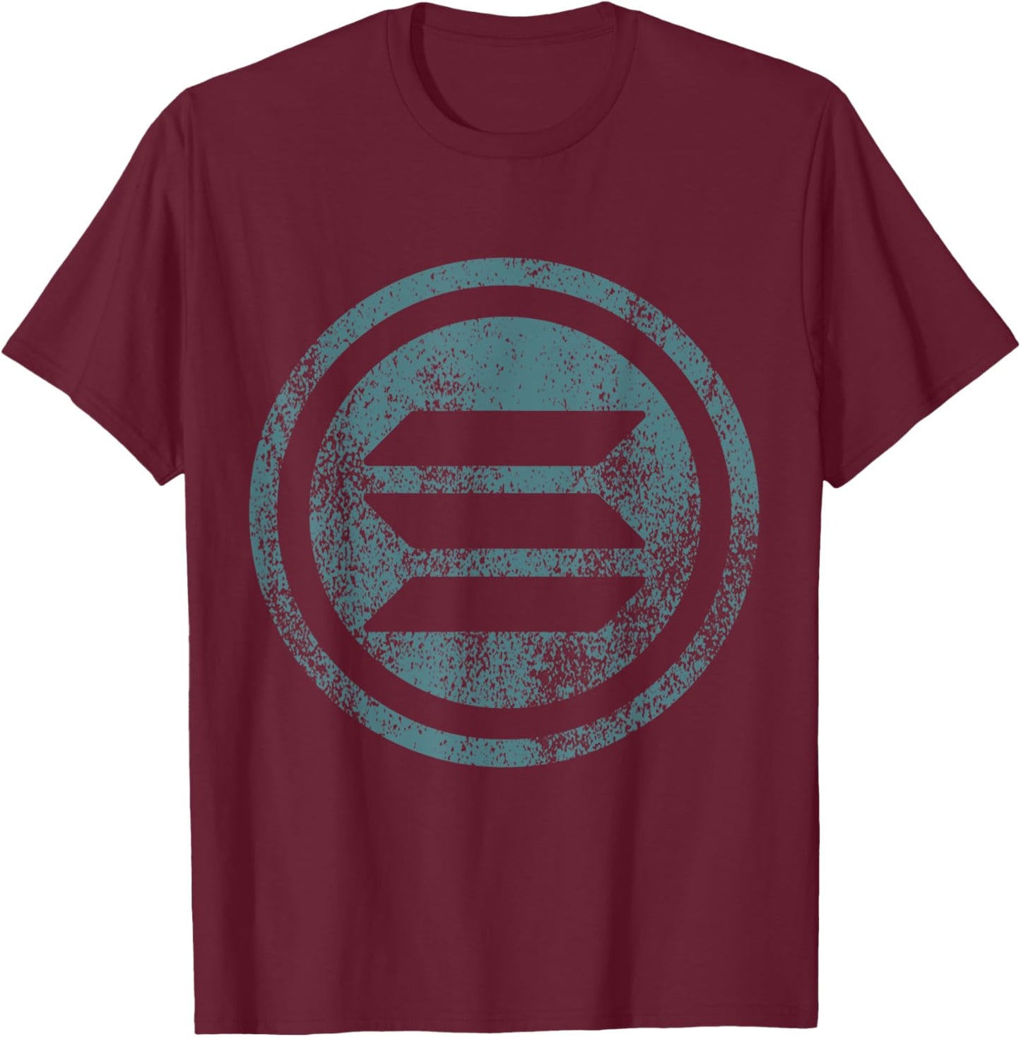 Vintage Solana SOL Logo Crypto Blockchain | Solana T-Shirt - T-Shirt | Maroon