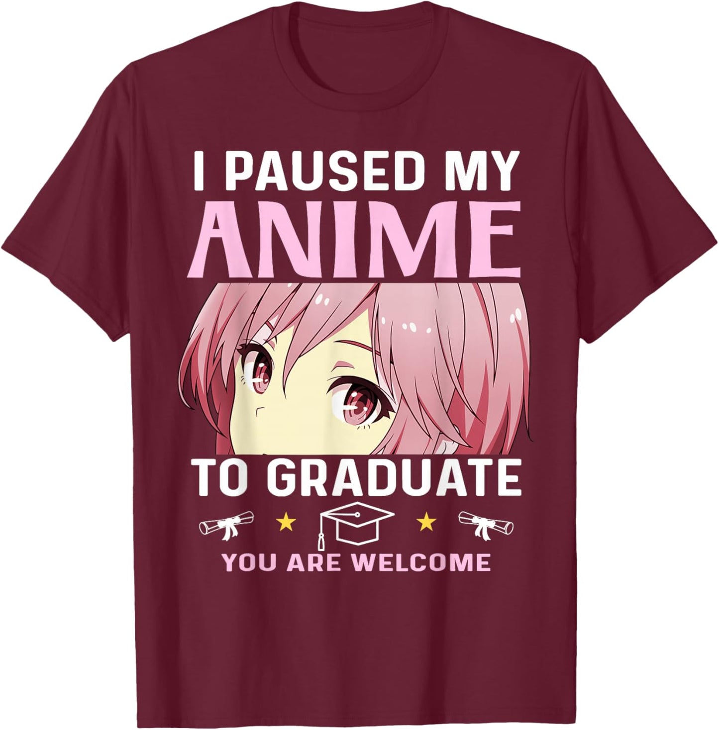 Graduation 5th 8th Grade Class 2025 Anime Middle School Girl T-Shirt - T-Shirt | Maroon