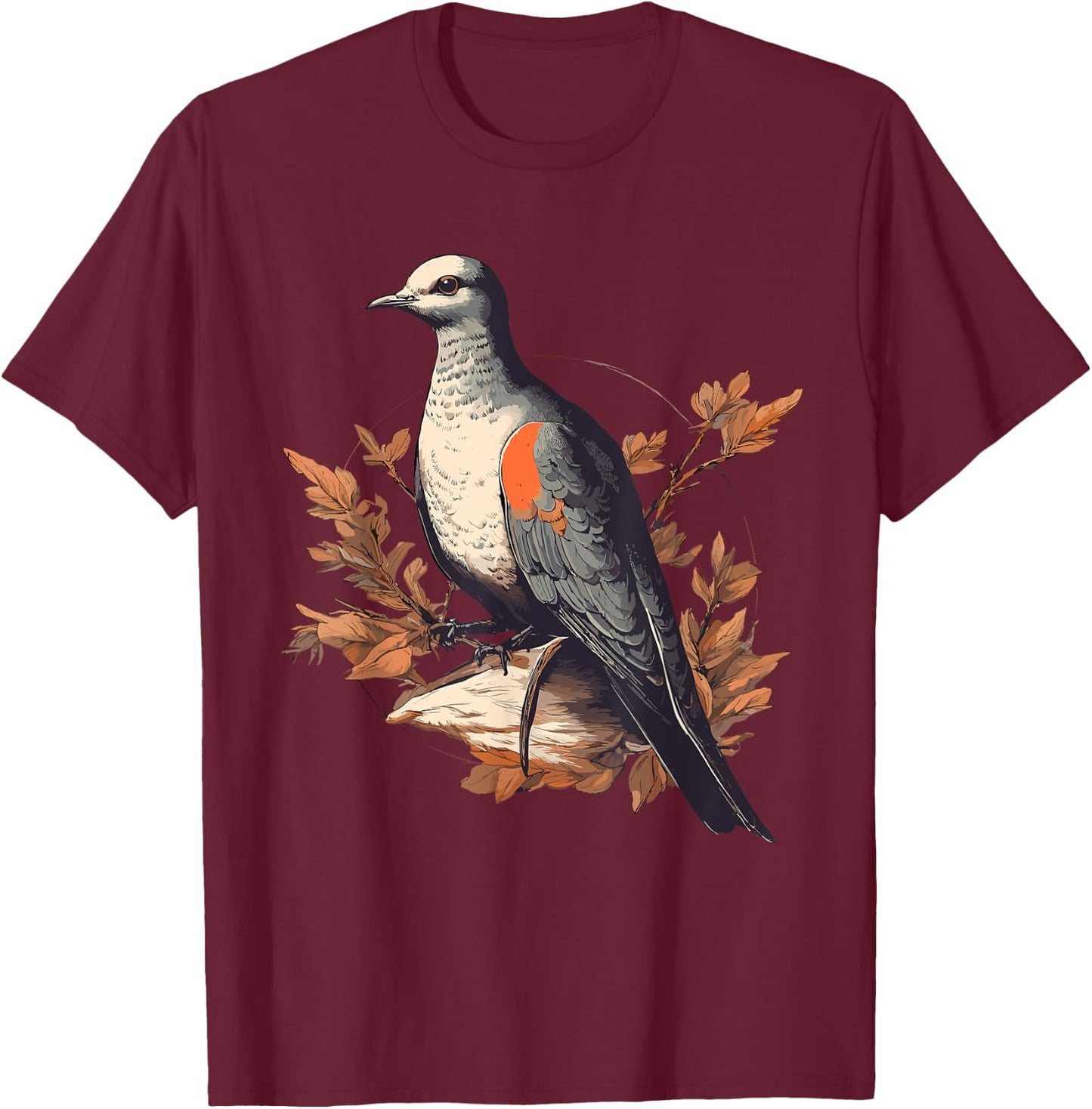 Passenger Pigeon Bird T-Shirt - T-Shirt | Maroon