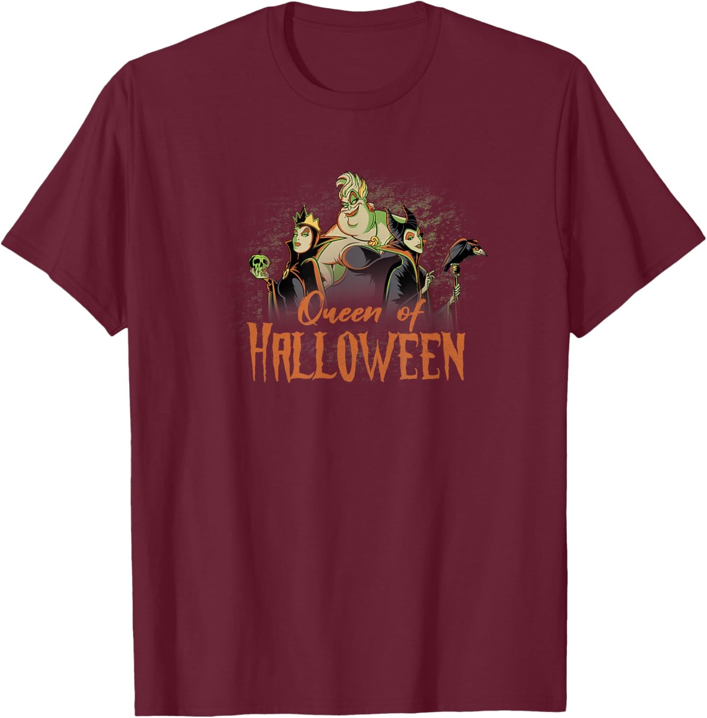 Disney Villains Halloween Queen of Halloween T-Shirt - T-Shirt | Maroon