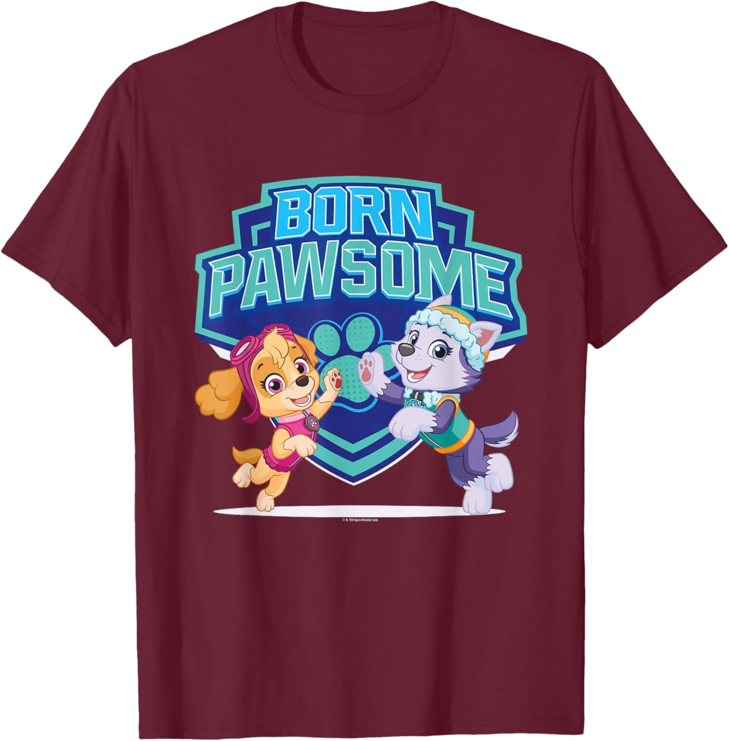 PAW Patrol Born Pawsome Skye & Everest T-Shirt - T-Shirt | Maroon