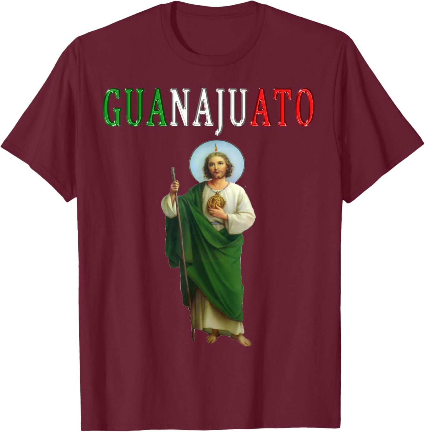 San Judas Tadeo Guanajuato Designs camisa mexican mexico T-Shirt - T-Shirt | Maroon