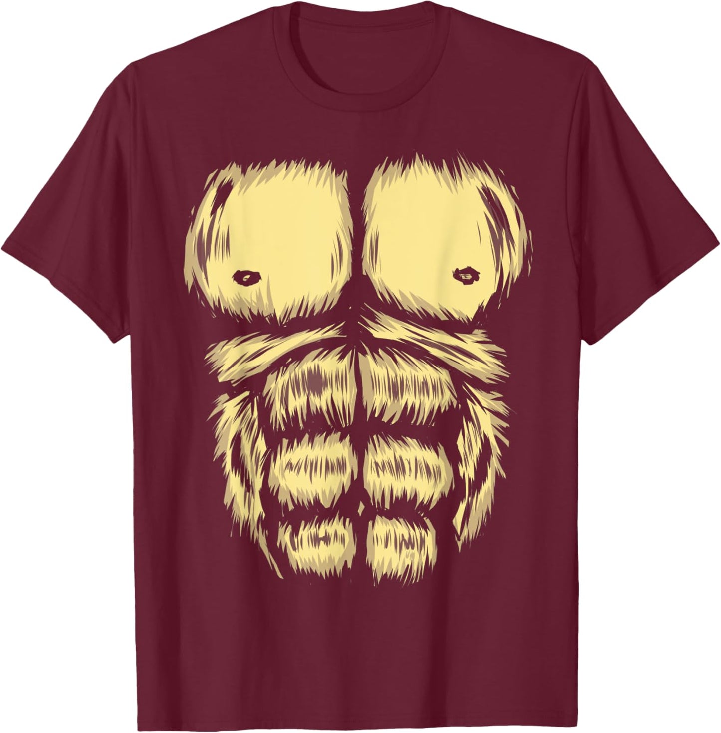 Gorilla Sixpack Halloween Kids Monkey Costume T-Shirt - T-Shirt | Maroon